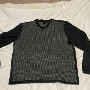 Men's Boss Black and Gray Sweater